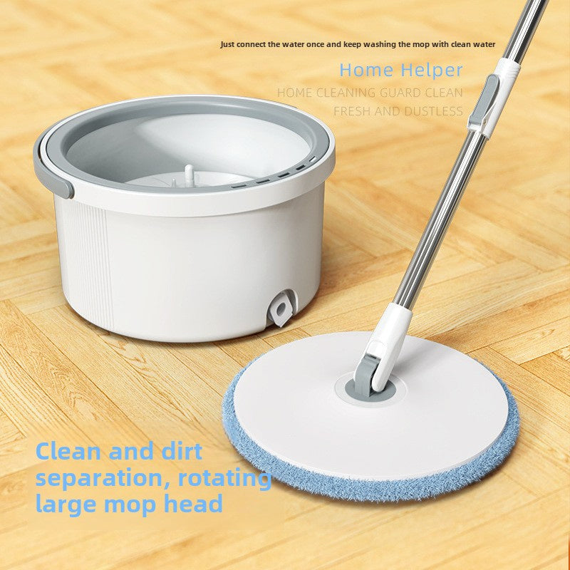 Rotating Mop Bucket with Hands-Free Water Separation for Flat Mops