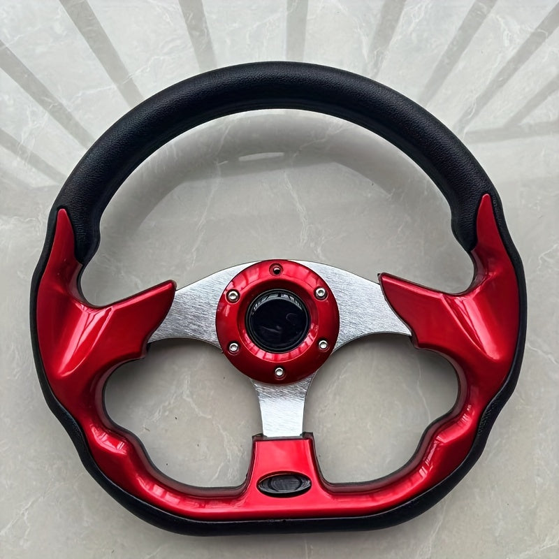 13-Inch Universal Car Racing Steering Wheel PU Material with Grip and Style