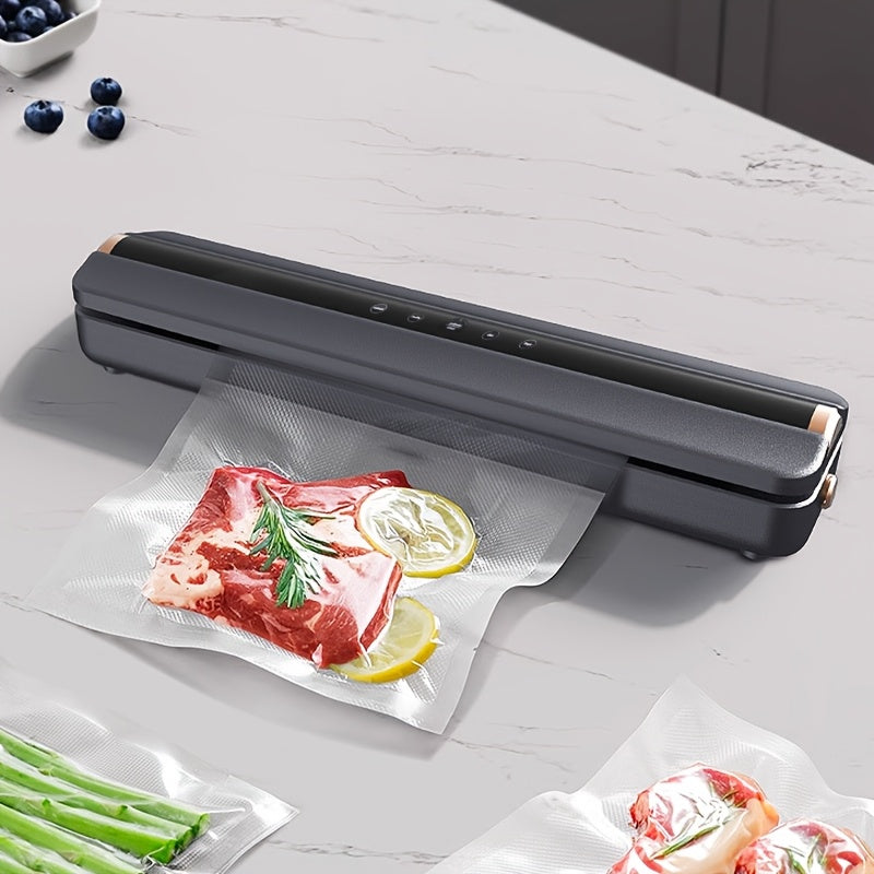 Portable USB rechargeable vacuum sealer with strong suction smart control panel 1800mAh battery for kitchen camping