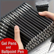 Set of 30 Fine Tip Gel and Ballpoint Pens with Screw Cap for Professionals and Students
