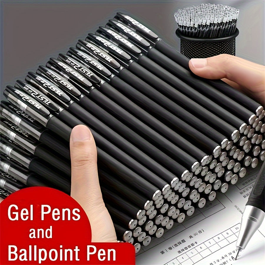 Set of 30 Fine Tip Gel and Ballpoint Pens with Screw Cap for Professionals and Students