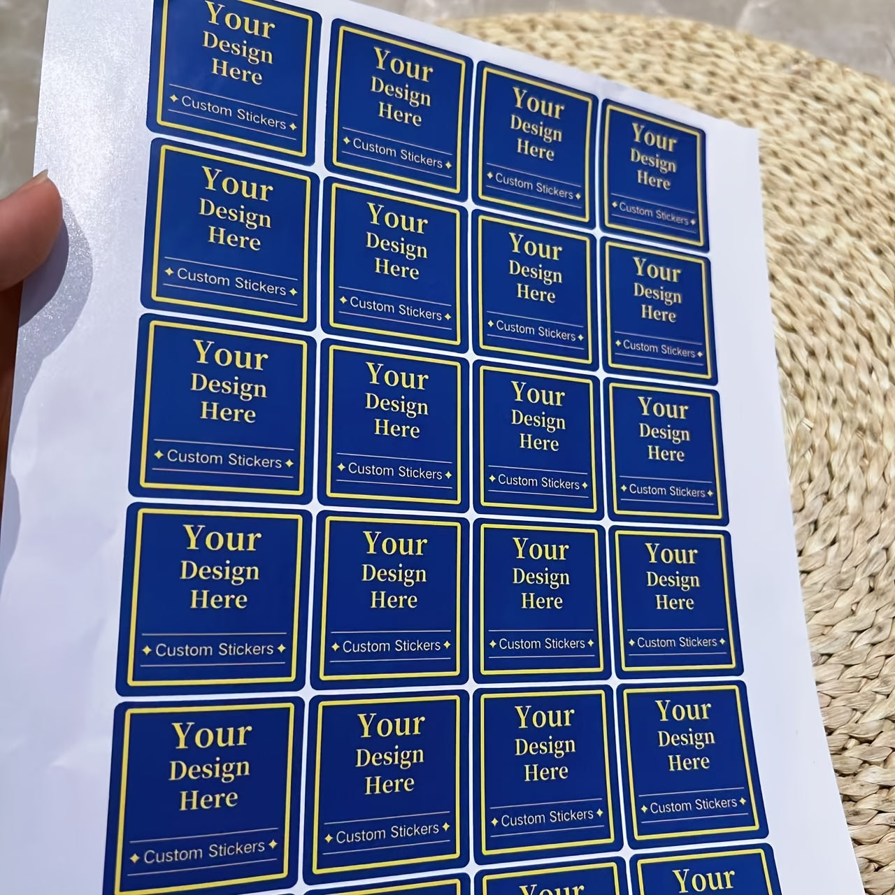 Custom Stickers Waterproof UV Resistant Sturdy Paper for Business, Wedding, Gift Packaging