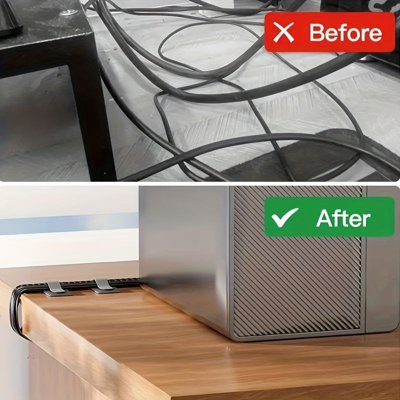 20 piezas de cinta de gestión de cables de nylon con diseño de bloqueo fácil para la organización de cables