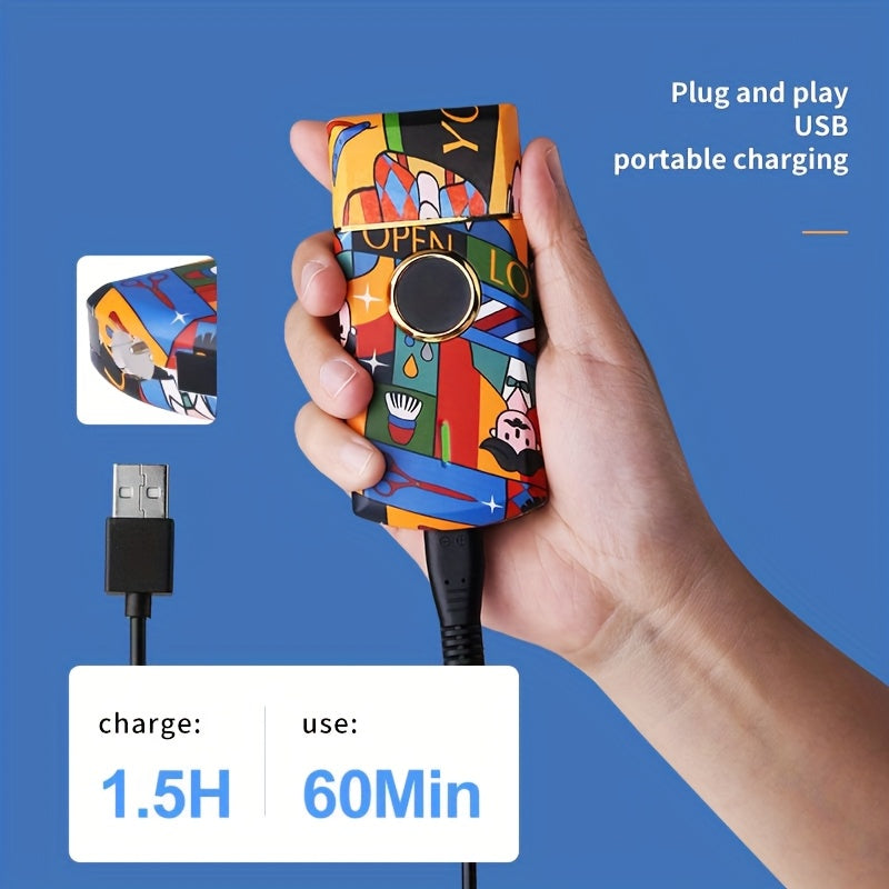 Электробритва для мужчин FashionMax Стильный дизайн USB-зарядка Время работы более 60 минут Нержавеющая сталь лезвия