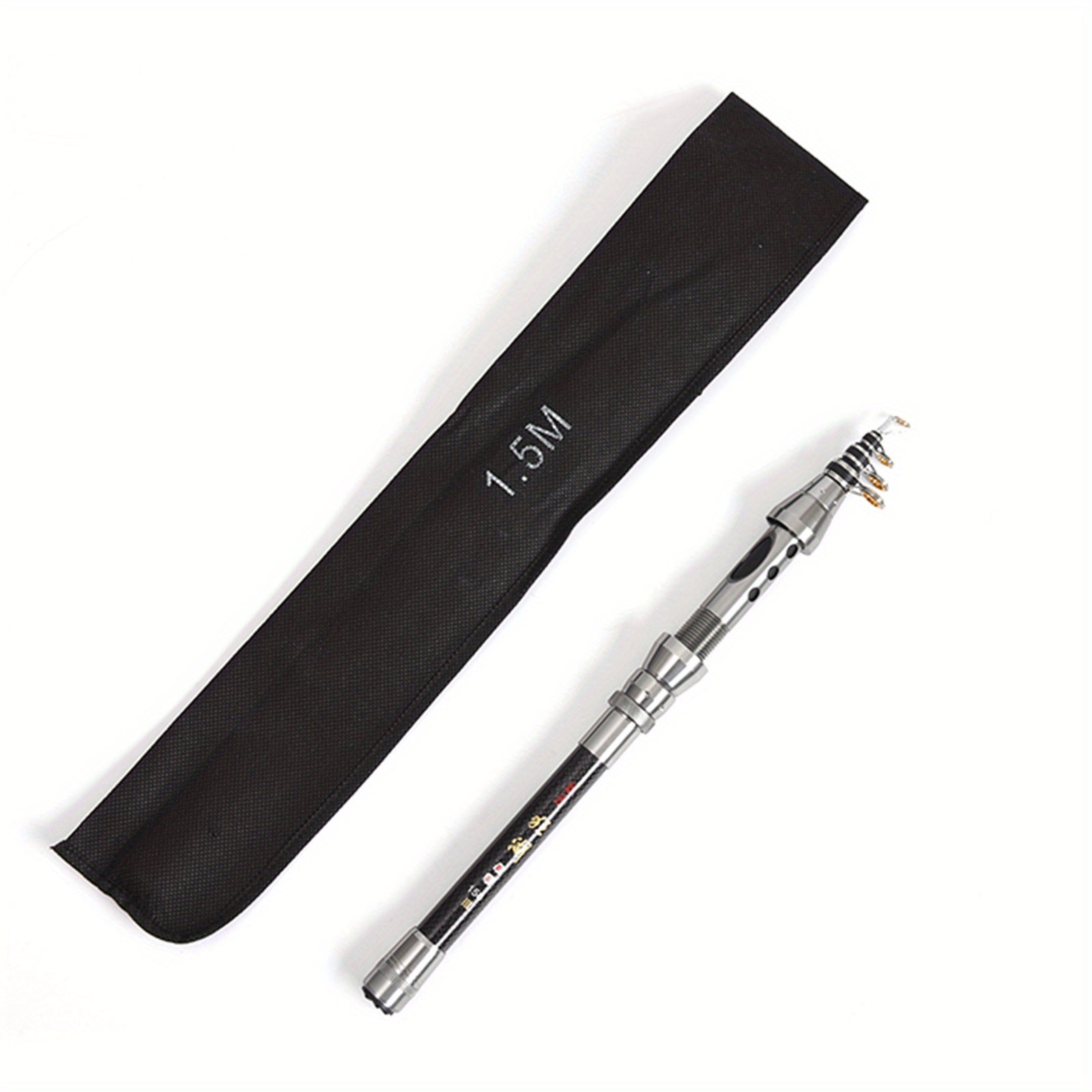 Carbon Fiber Telescopic Fishing Rod 1.5m to 2.4m Saltwater Spinning Rod