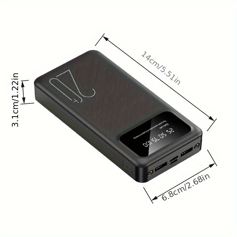 20000mAh Power Bank with Dual Input and Output Ports Rechargeable Lithium Polymer Battery