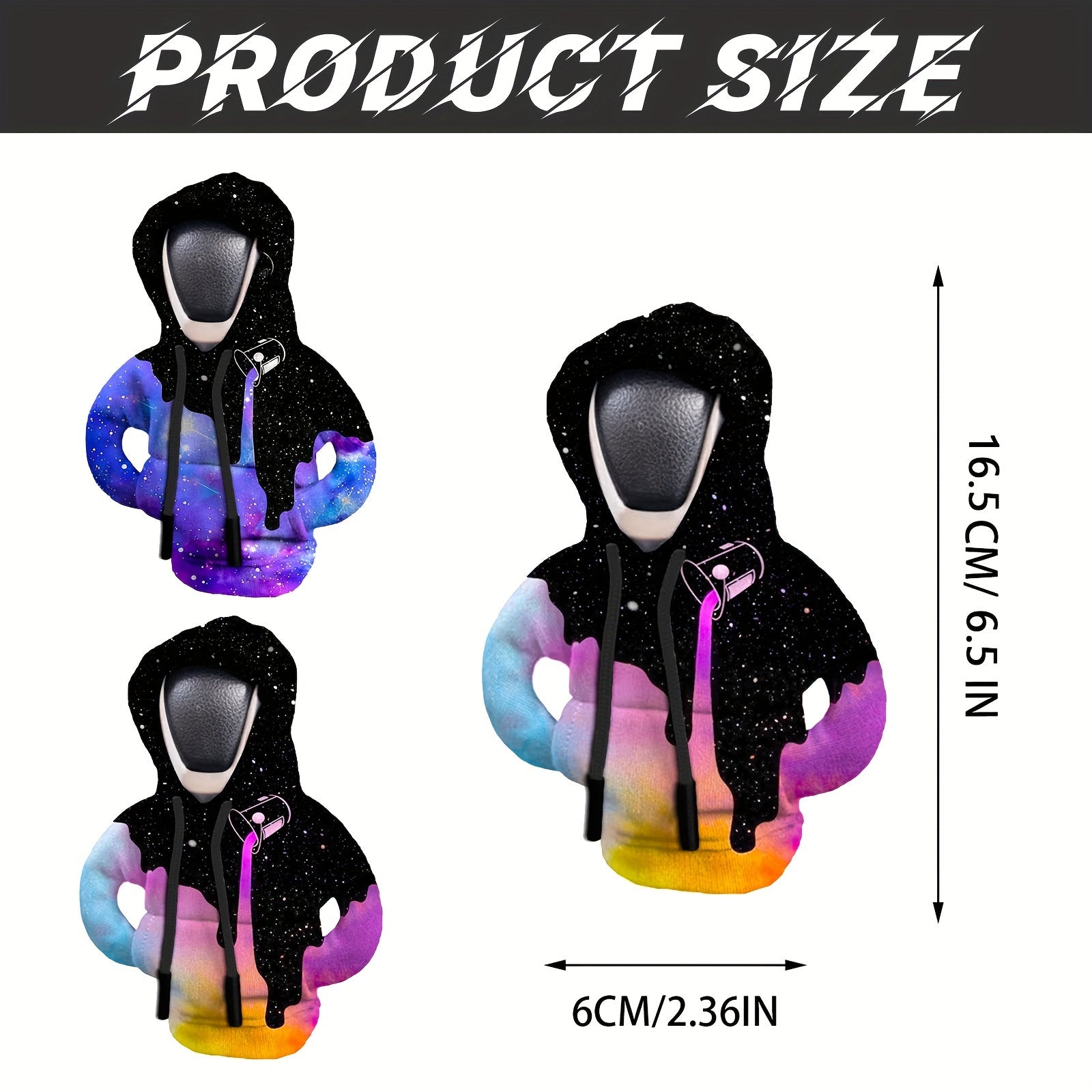 Kapüşonli Gear Shift Knob Cover Polyester Avto ichki qismi Kosmik dizayn Iliqlik