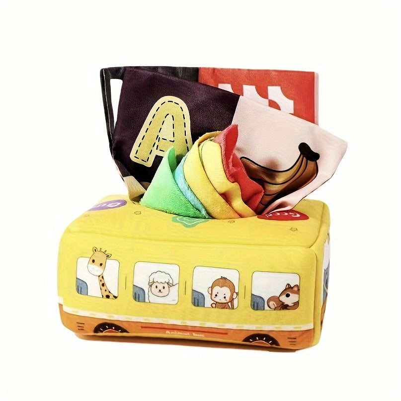 Kids' Toy Paper Towel Napkin Box with Paper Toy for Fine Motor Skills and Sensory Play