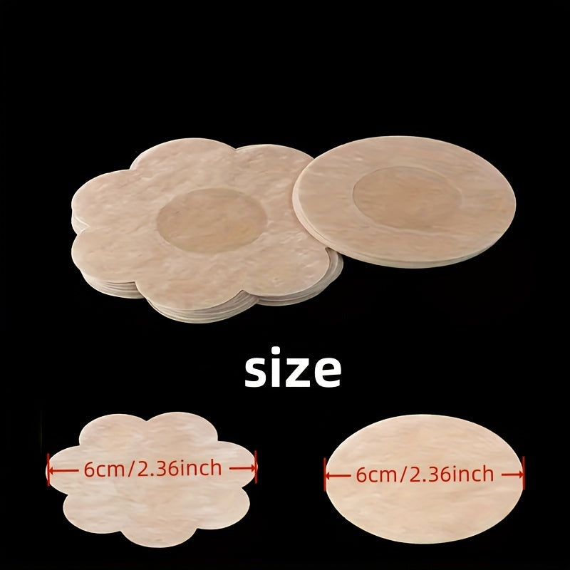 Disposable Strapless Nipple Covers for Women Self-Adhesive Breast Pasties Pack of 50 or 100