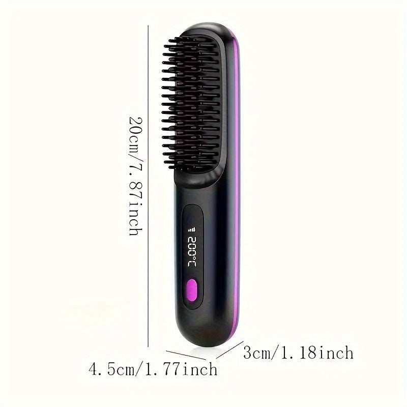 Women's Compact USB Charging Hair Straightener with 3 Temperature Settings Negative Ion Technology Lightweight and Portable for Travel and Home Use