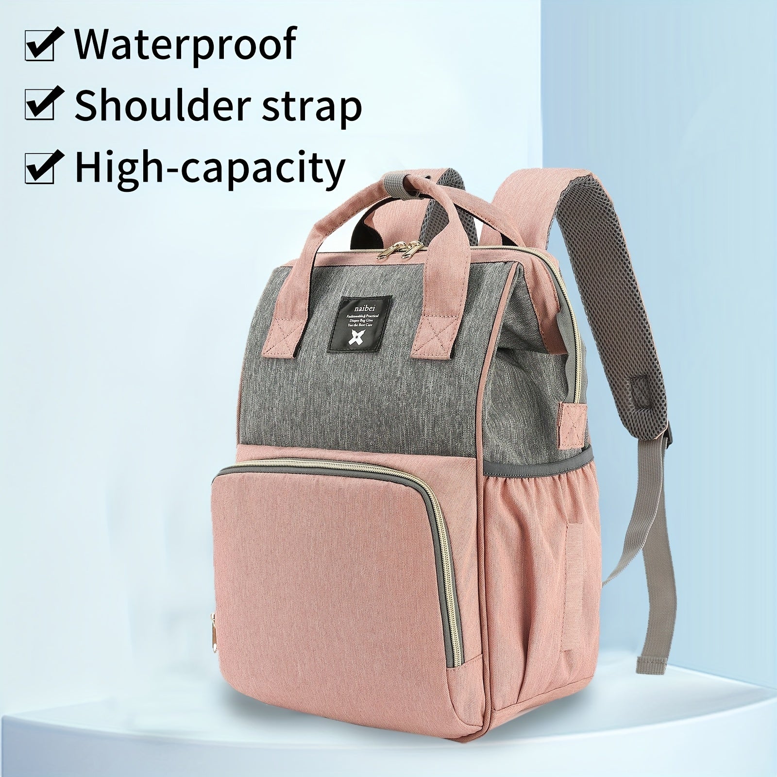 Waterproof Diaper Bag Backpack for Moms Travel Baby Essentials Large Capacity