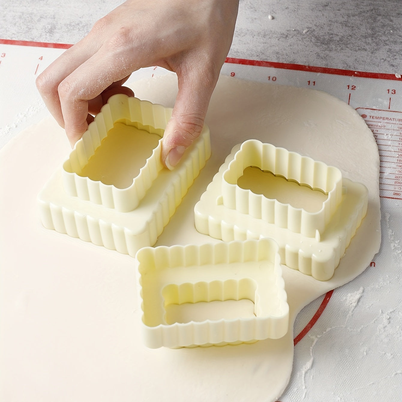 Set of 3 Versatile Cookie Cutters and Candy Molds for Baking and Decorating