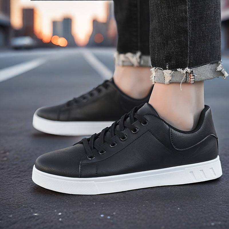 Men's Casual Sneakers Solid Color Low Top PVC Sole Fabric Inner All-Season