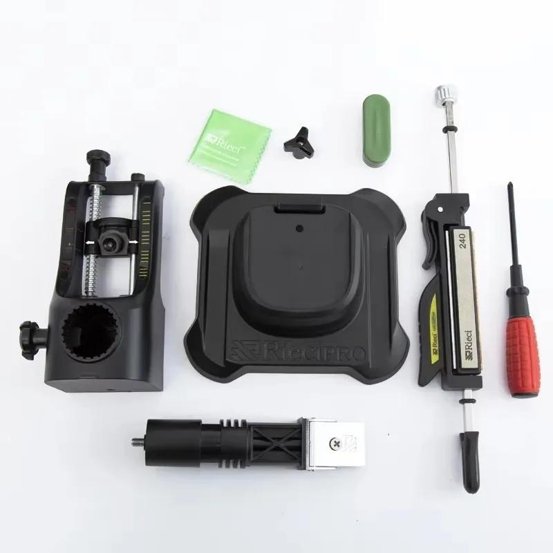 Профессиональная система заточки ножей с основанием из чугуна и точильными камнями