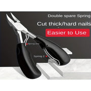 Stainless Steel Nail Clippers for Thick and Ingrown Toenails with Sharp Blades and Dead Skin Remover