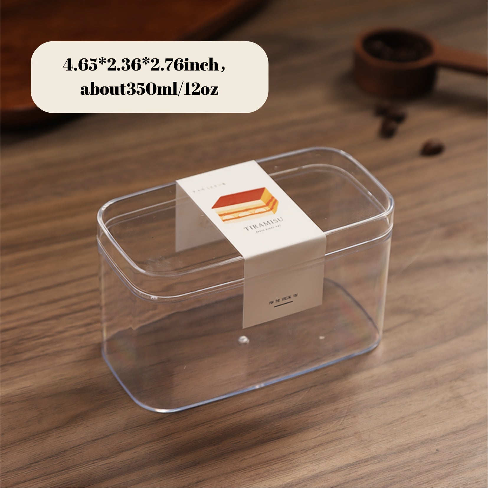 Набор из 10 прозрачных пластиковых контейнеров для десертов и тортов