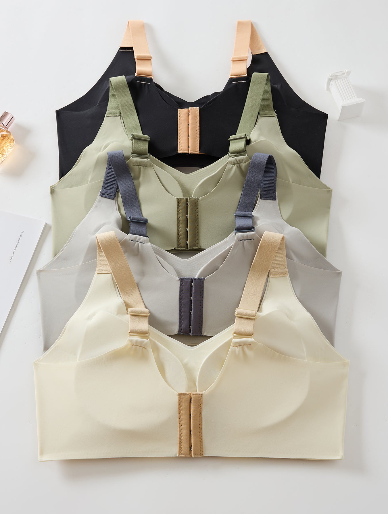 Women's Sports Bras High Support Wireless Bralette with Removable Padding Set