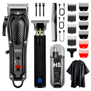Men's Grooming Kit with Cordless Hair Clippers Nose Trimmer Gift Box