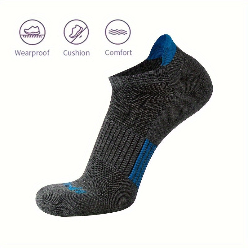 Men's No Show Socks 6 Pairs Breathable Sweat-Resistant Spring Summer Running Fitness