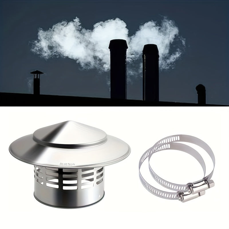Stainless Steel Chimney Cap with Rain Protection Mesh and Bird Guard 11.43cm