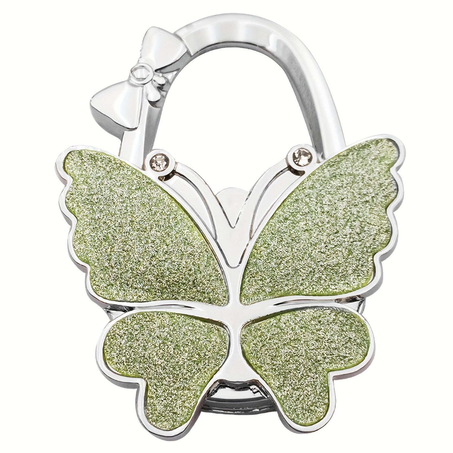 Shiny Butterfly-Shaped Folding Hanging Hook for Handbags and Accessories