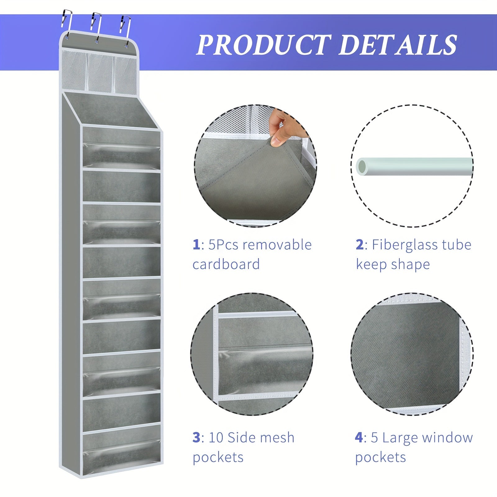 Foldable Storage Organizer with Clear Windows for Toys Clothes and Miscellaneous Items