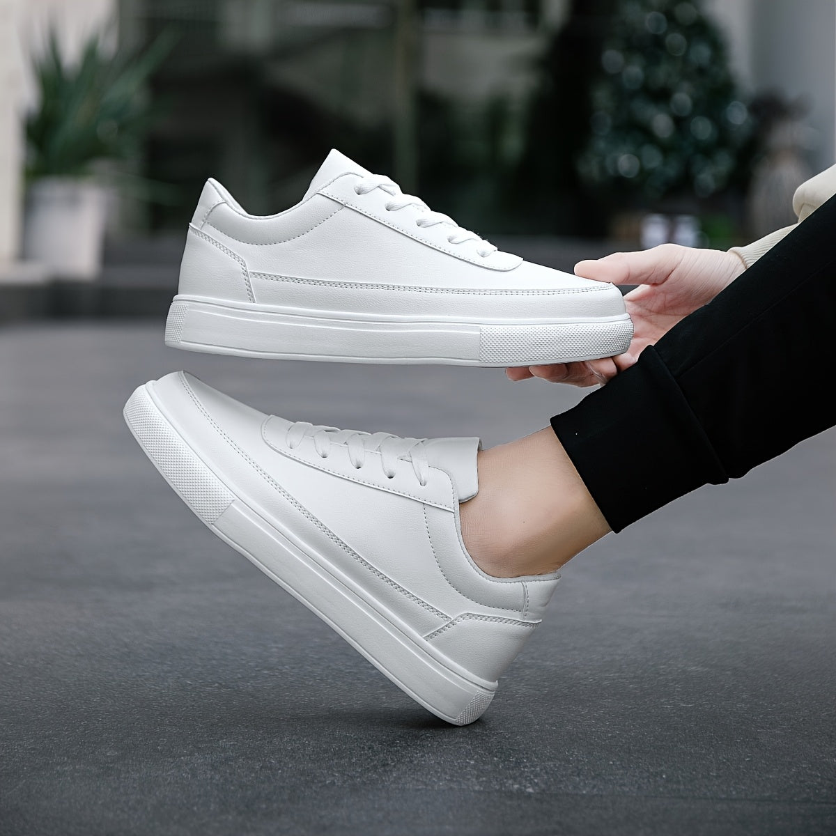 Men's Casual Street Style Sneakers All-Season Low Top Lace-Up Fabric Upper EVA Sole