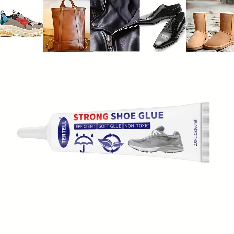 Strong Waterproof Shoe Glue 60ml Non-Toxic Transparent Adhesive for Plastic Repairs