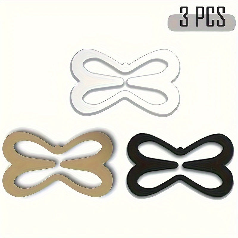 Women's Invisible Bra Strap Clips Non-Slip Lift Hide 3 Pack