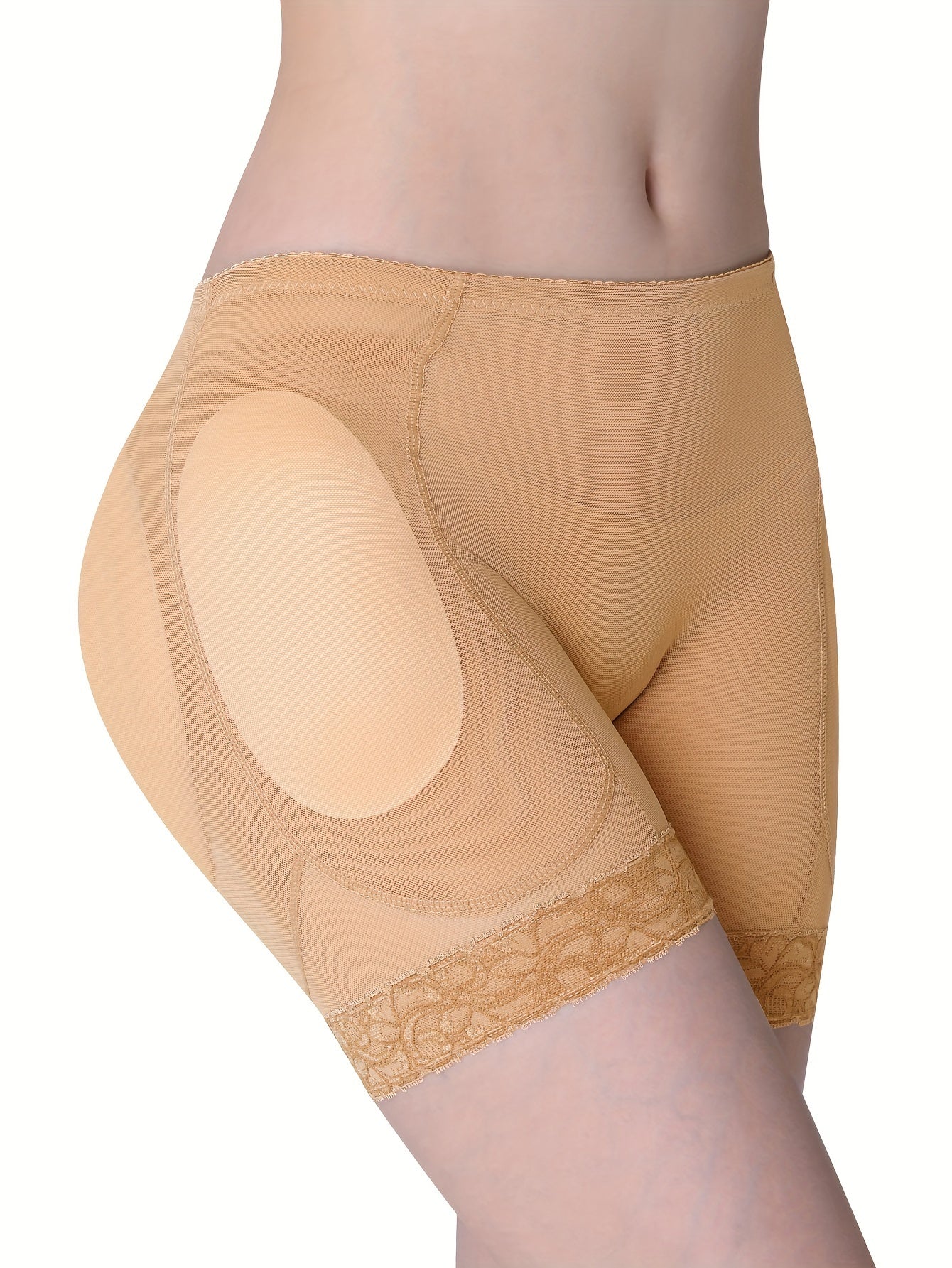 Women's Mesh Shaping Panties Breathable Butt-Lifting Underwear Solid Color