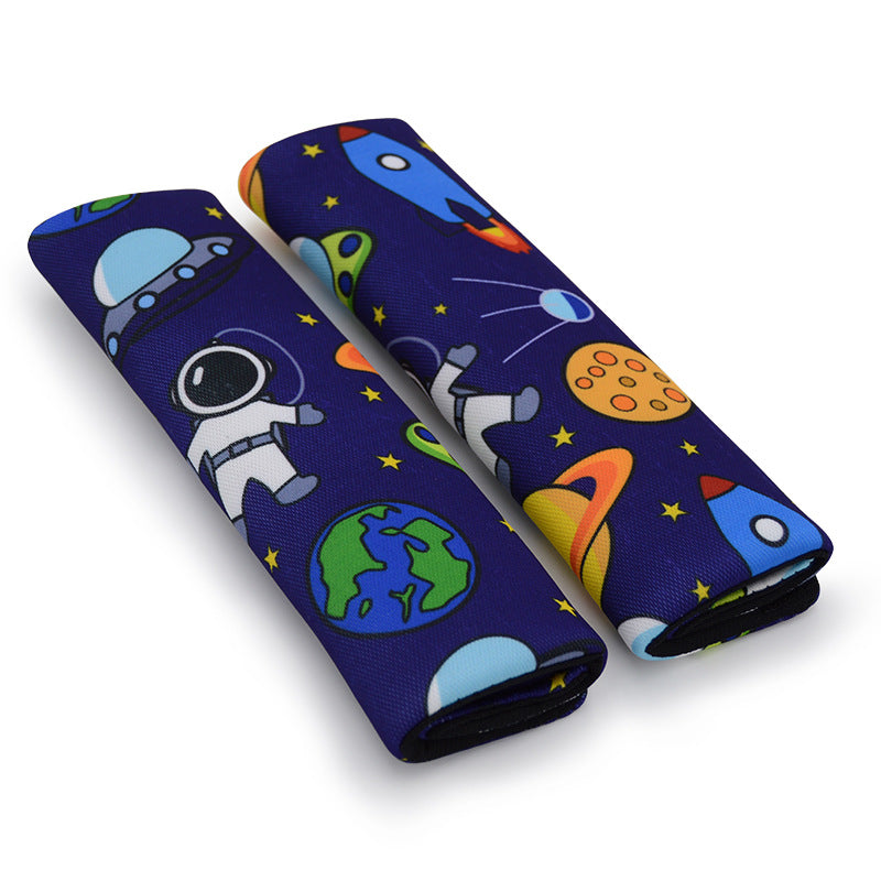 Set of 2 Dinosaur Car Seat Belt Covers Soft Shoulder Pads for Kids Safety and Comfort