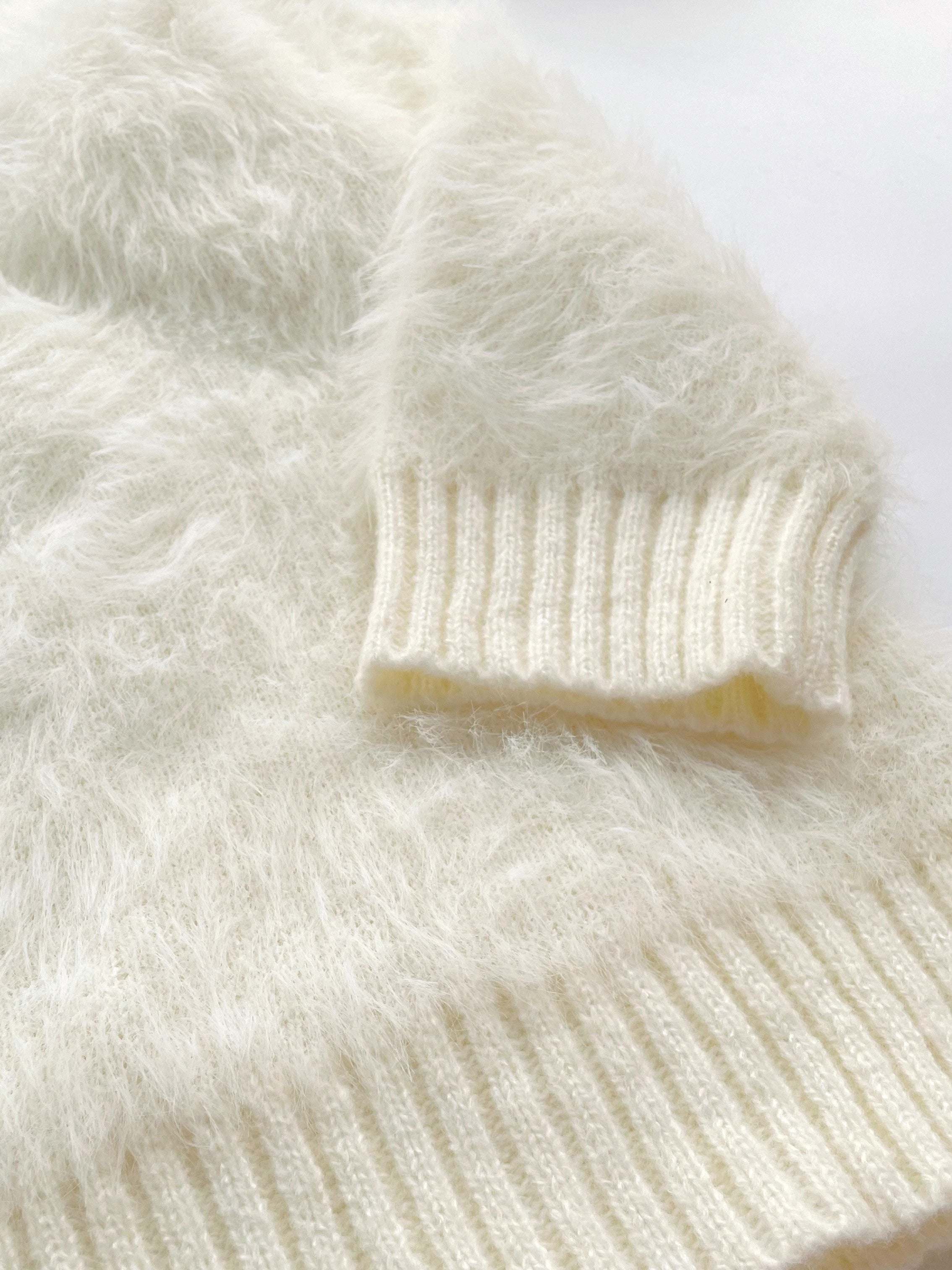 Cárdigan de felpa de talla grande con botones en el frente y manga larga para mujer