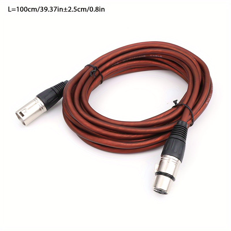 I-Zclive Premium XLR Audio Cable - Erkakdan Ayolga, Rux Qotishmasi, 3-Pin Balanslangan Mikrofon va Spiker Kabeli, Rekording Jihozlari, Preamplifikatorlar va Radio Stansiyalar uchun