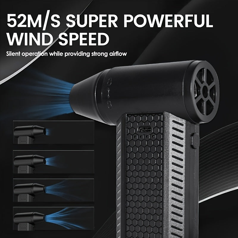 Portable Rechargeable Electric Fan with High-Speed Jet Air Blaster 8000mAh Battery for Camping and Outdoor Activities