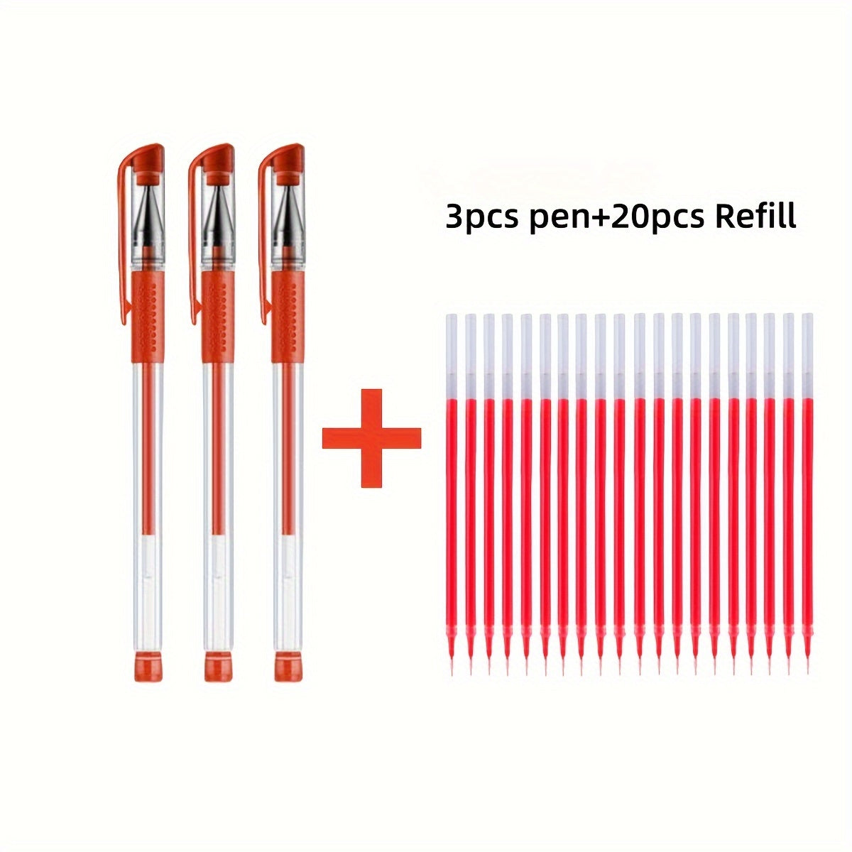 23pcs Black Gel Pen Set 0.5mm Fine Tip for Business School Office