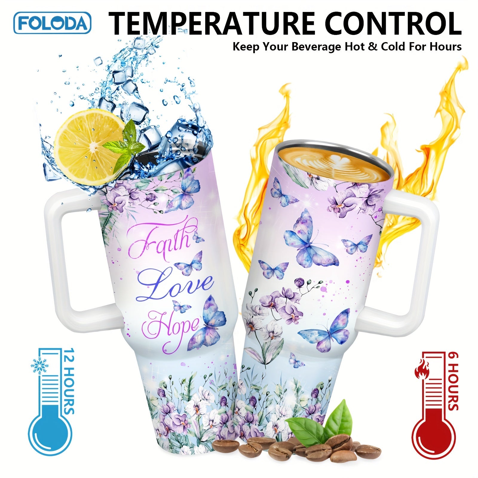 Ayollar uchun tutqich va qobiq bilan 40oz izolyatsiyalangan zanglamaydigan po'latdan yasalgan suv shisha