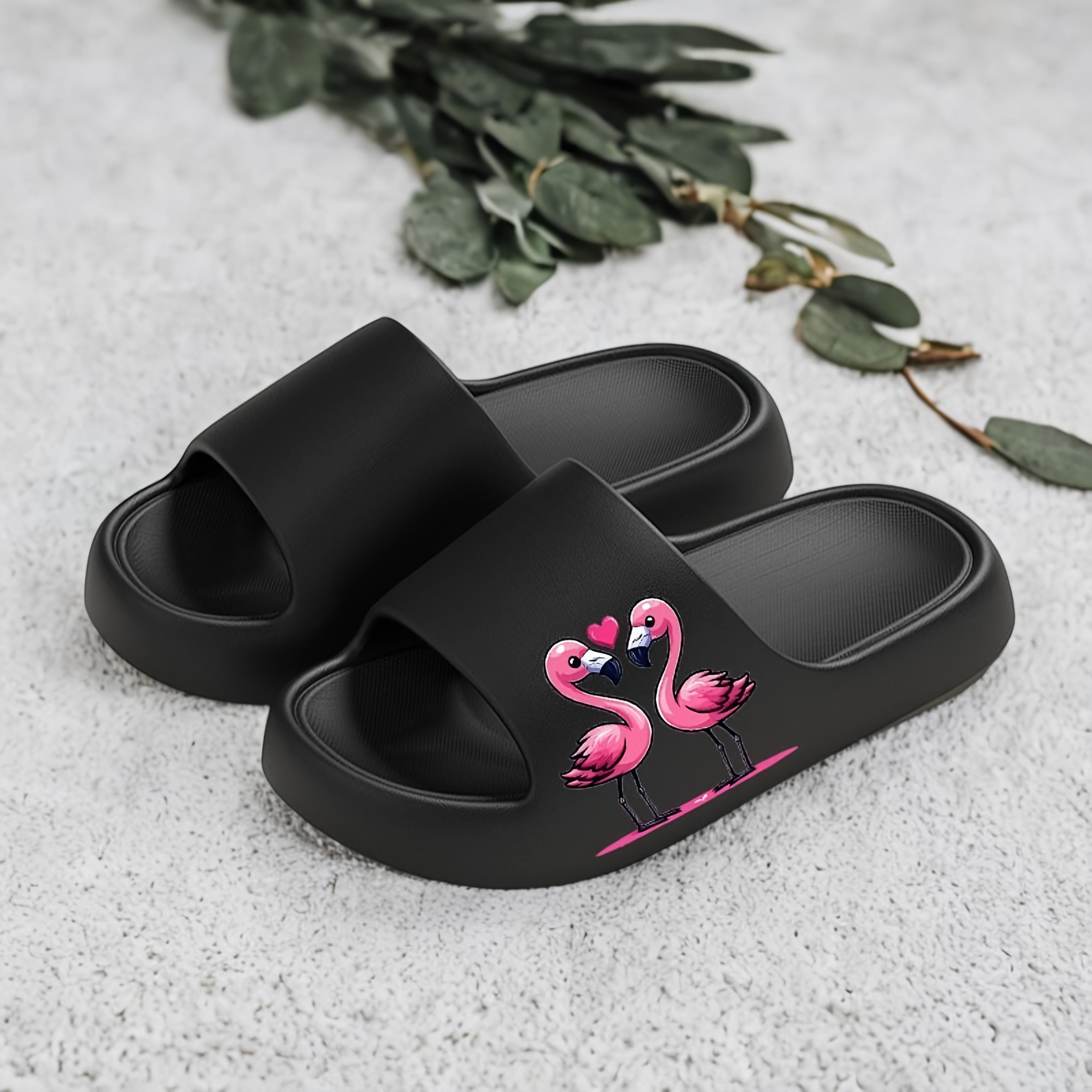 Унисекс тапочки из EVA с нескользящей подошвой для дома и улицы, черные и белые