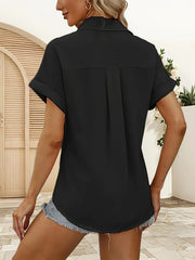 Plus Size Women's Casual Stylish Loose Summer Shirt Hot Trendy Top