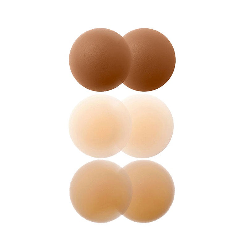 Breathable Reusable Silicone Nipple Covers Seamless Adhesive Beige for Women