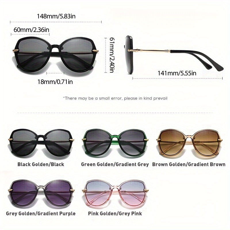 Овальные солнцезащитные очки Pilot для женщин с градиентными линзами, полузакрытые, для вождения и отдыха на улице