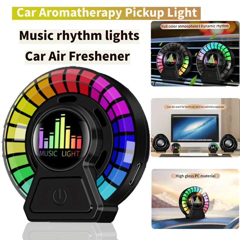 Car Aromatherapy Light with Voice Control and Multi-Mode Ambiance for Car Decoration and Air Freshening