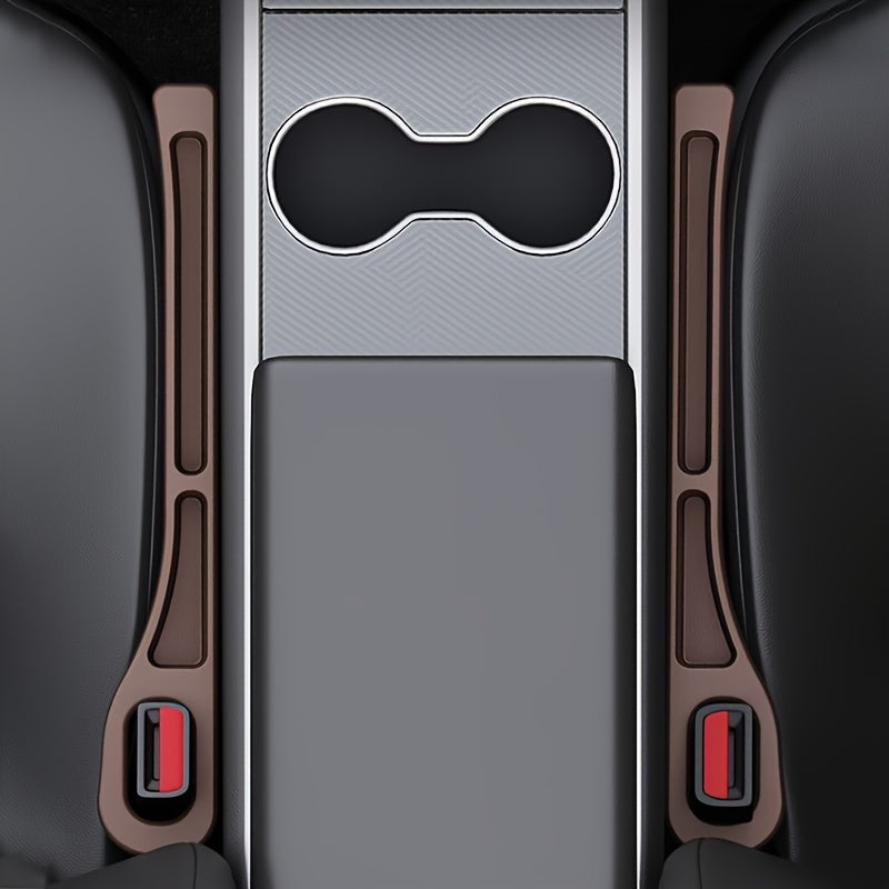 2-Pack Universal Car Seat Gap Organizer Anti-Spill PC Dual Slots Storage