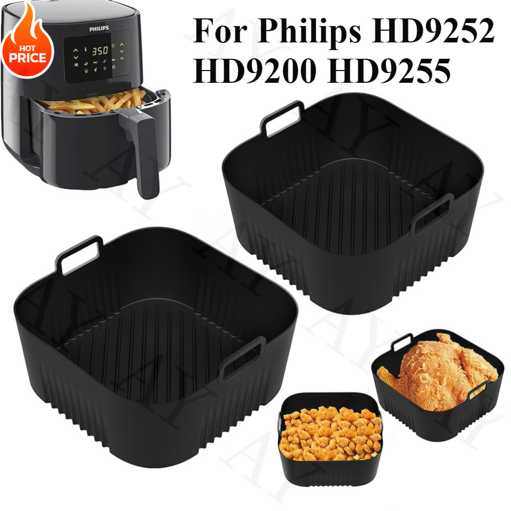 Non-Stick Silicone Baking Trays for Air Fryers Ovens and Microwaves