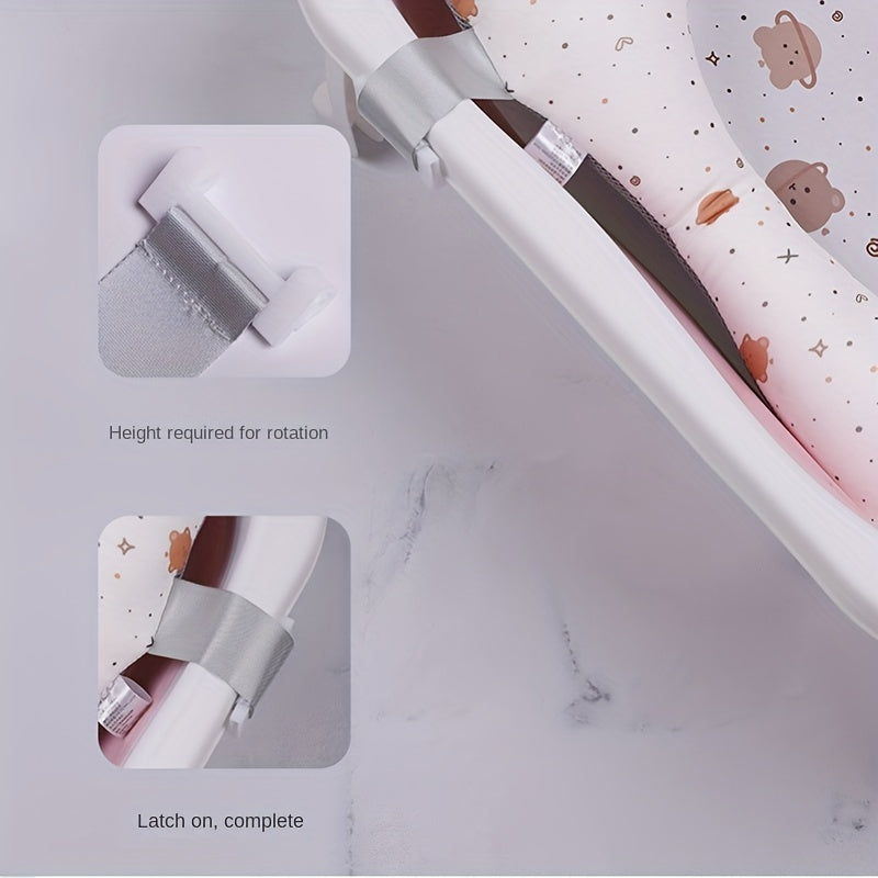Baby Bathtub Mat Non-Slip Foldable Support Cushion for Newborns
