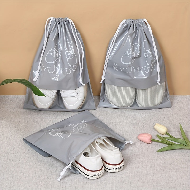 Hanging Shoe Organizer Bag Transparent Dustproof Travel Storage White Shoes