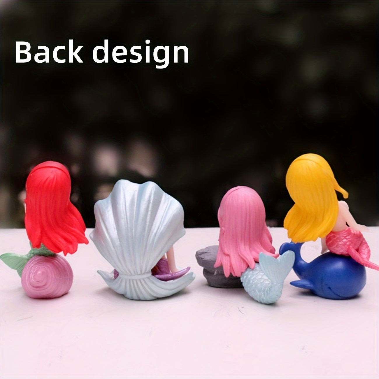 Miniature Mermaid Statues for Aquarium Decoration Moss Landscape Handicraft Ornaments Set of 2 or 4