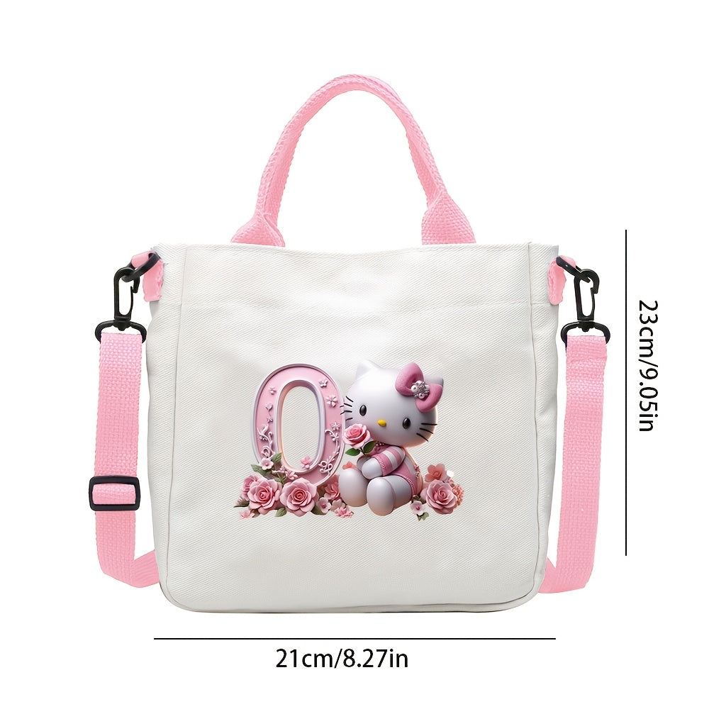 A-Z Letter Design Crossbody Bag for Women Pink Large Capacity Lightweight