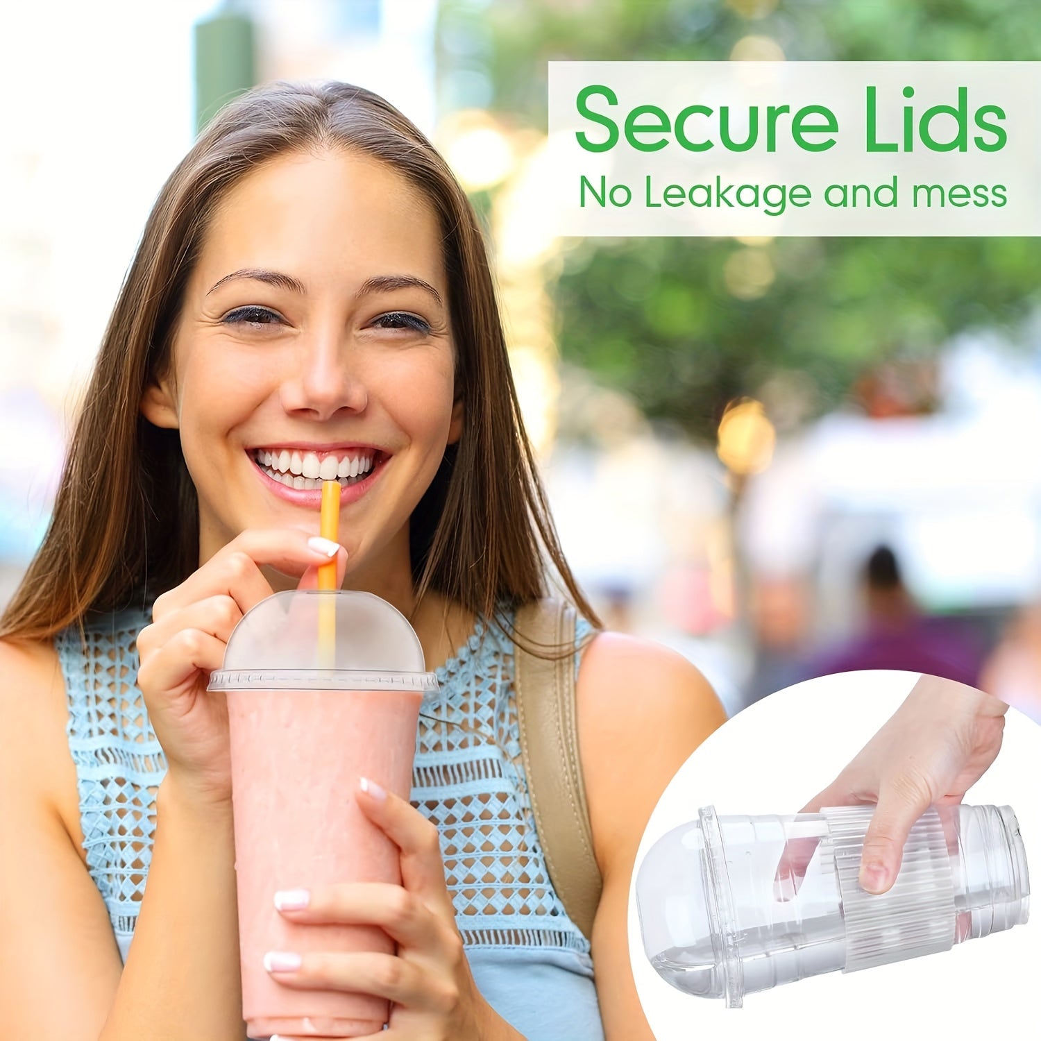 Разнообразные одноразовые крышки из PET-пластика с куполообразной формой и прорезью для соломинки для стаканов диаметром 90/95 мм, прозрачные