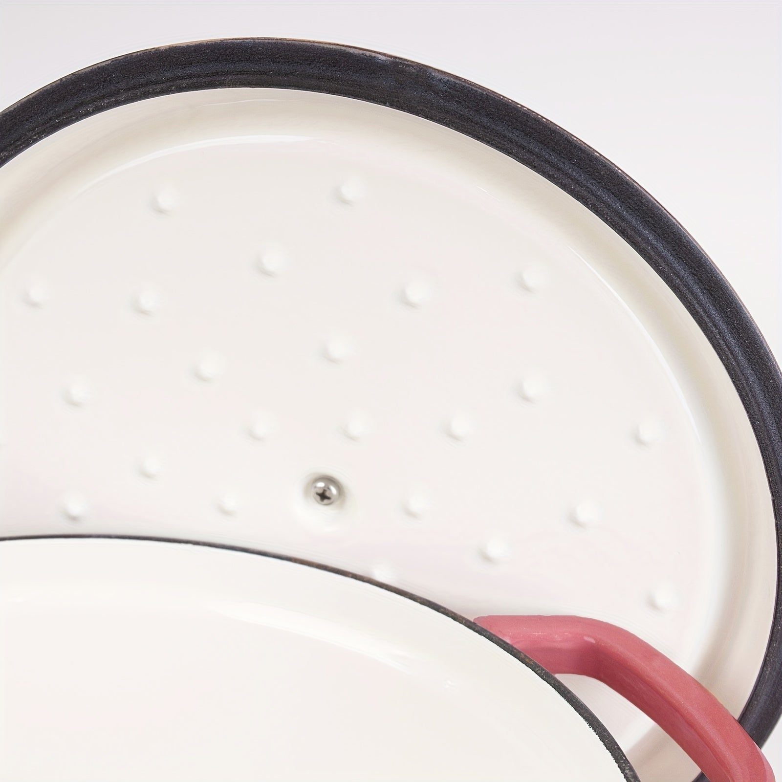 Cast Iron Enameled Dutch Oven 22cm Red for Slow Cooking and Braising