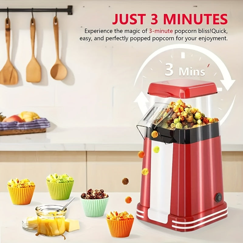 Mini máquina de palomitas de maíz de diseño compacto y gran capacidad para uso doméstico, electrodoméstico fácil de usar